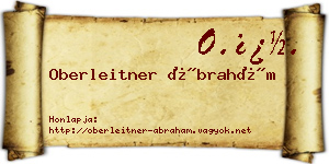 Oberleitner Ábrahám névjegykártya